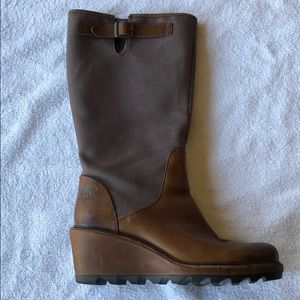 Sorel Women's Brown Wedge Boots